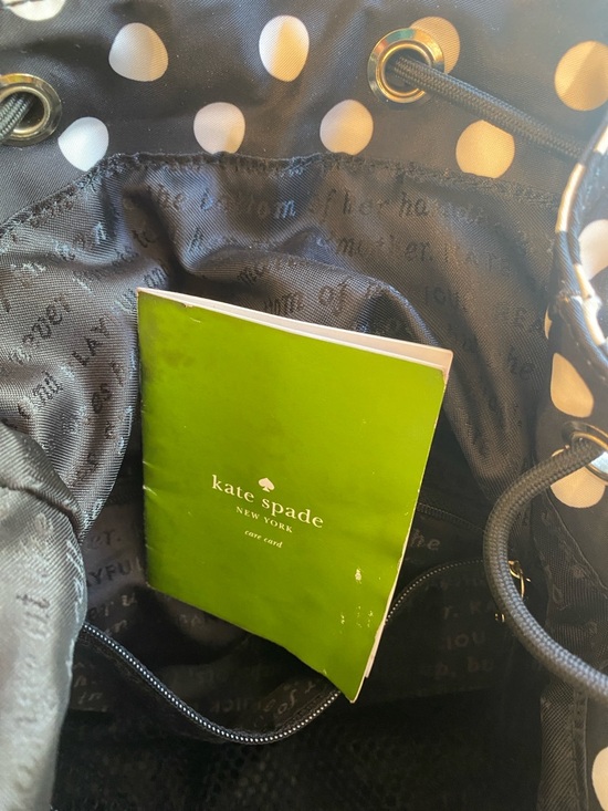 kate spade Black and White Polka Dot Backpack main image 10